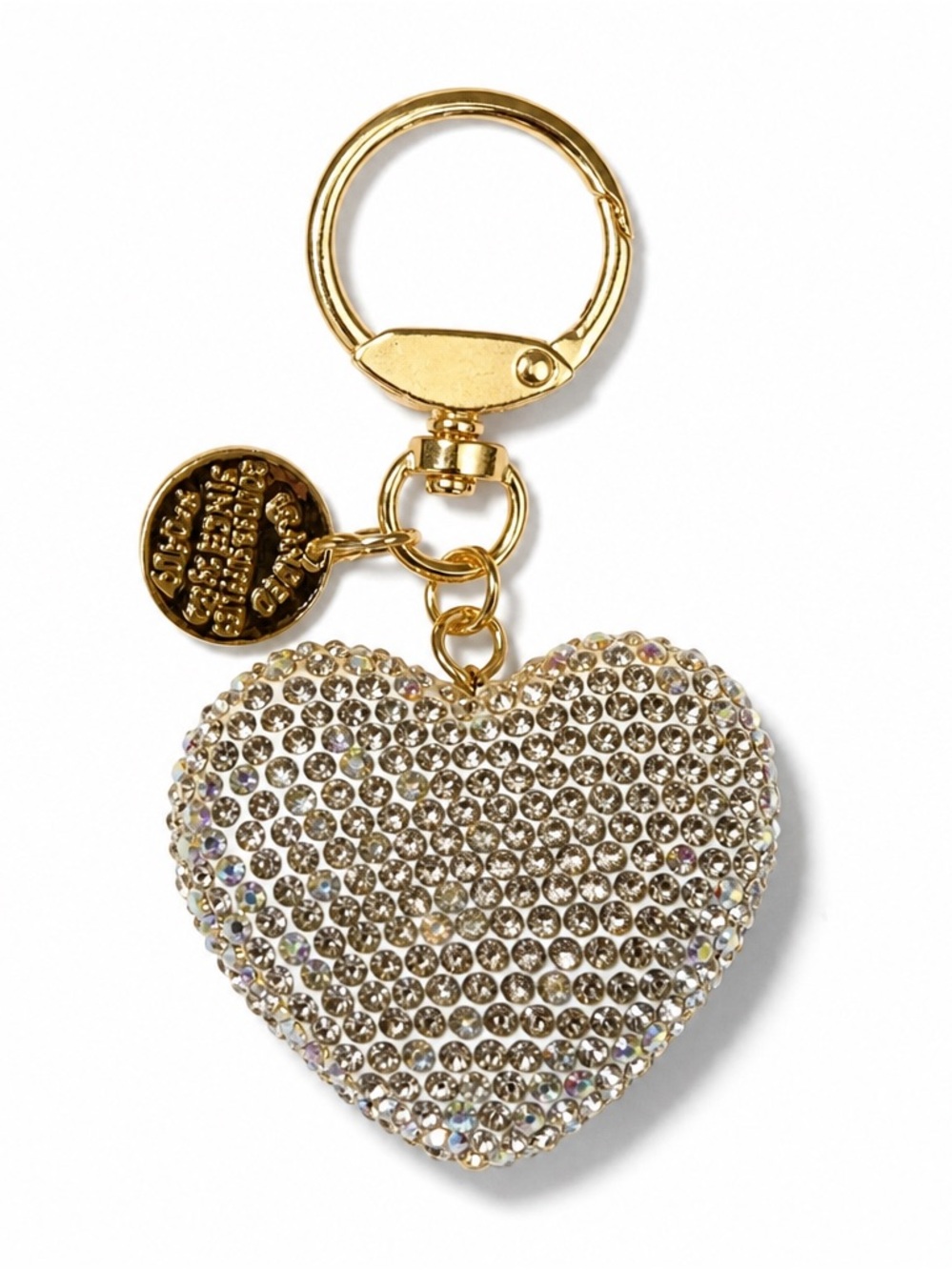 Crystal  Heart Keychain Bag Charm Rhinestone